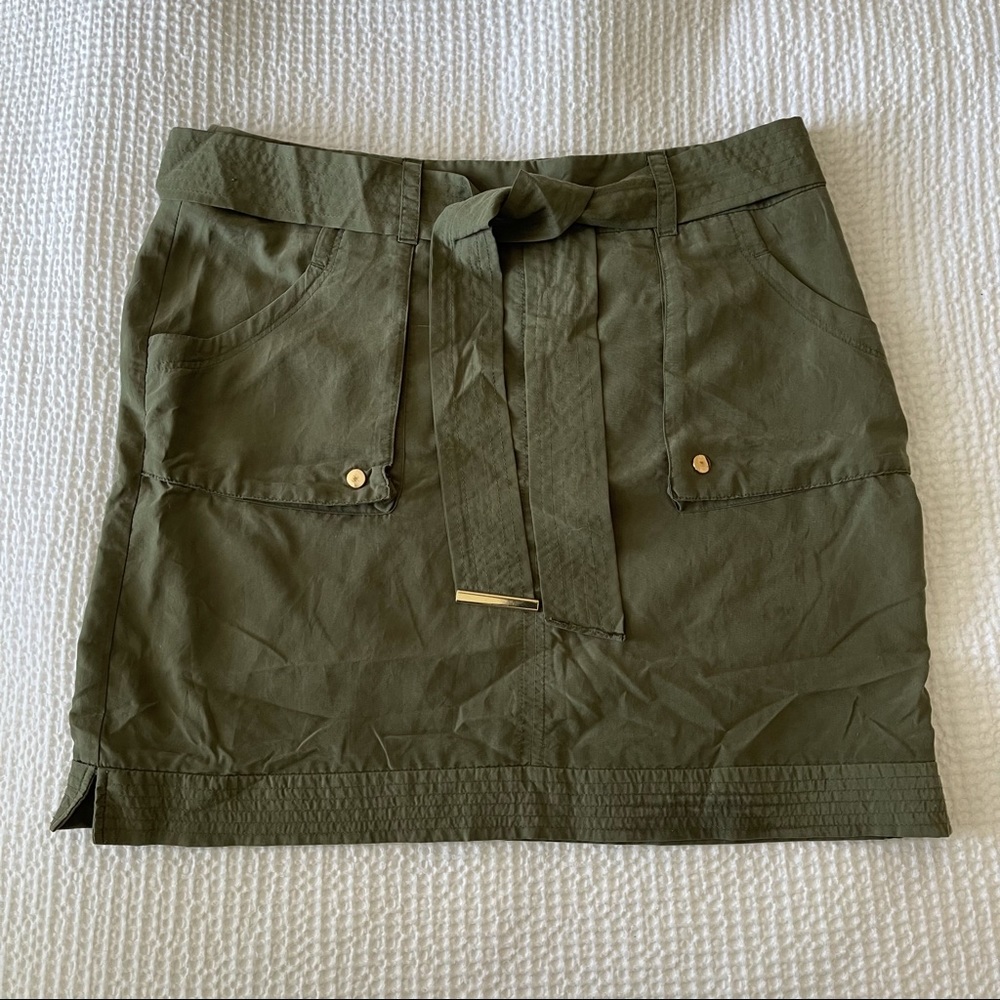 INC Green Skirt with Gold Details